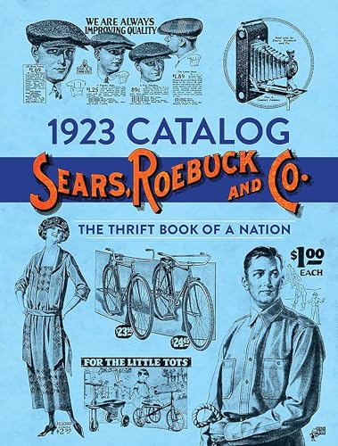 1923 Sears catalog cover featuring clothing, bicycles, and a camera.