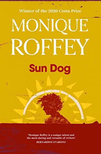 Book cover for "Sun Dog" with a silhouette and sunburst design.