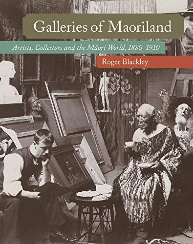 Book cover depicting a studio scene with artists and Māori figures.