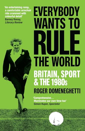 Book cover: Margaret Thatcher kicking a football on a green field.