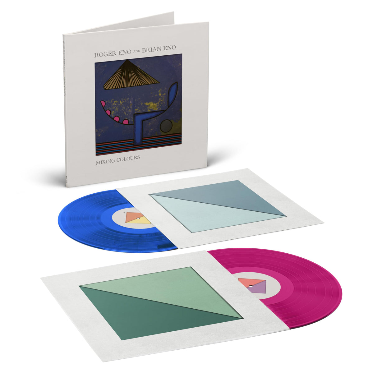 Vinyl record and cover for Roger and Brian Eno’s “Mixing Colours.”