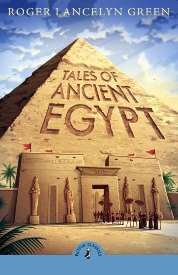 Book cover: pyramid and temple scene, “Tales of Ancient Egypt” title.