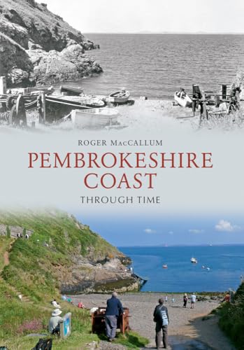 Book cover: “Pembrokeshire Coast Through Time” with historical coastal scenes.
