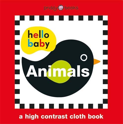 Red and white checkered cloth book with a black bird illustration.