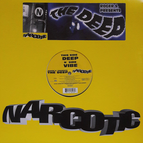 Yellow vinyl record cover with bold black text and graphic elements.