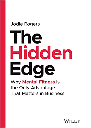Book cover: "The Hidden Edge" by Jodie Rogers, red and white design.