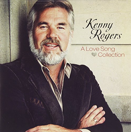 Kenny Rogers portrait on CD cover for a love songs collection.