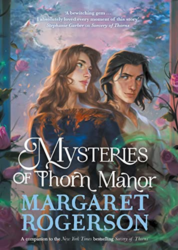 Book cover featuring a man and woman surrounded by roses and magical green energy.