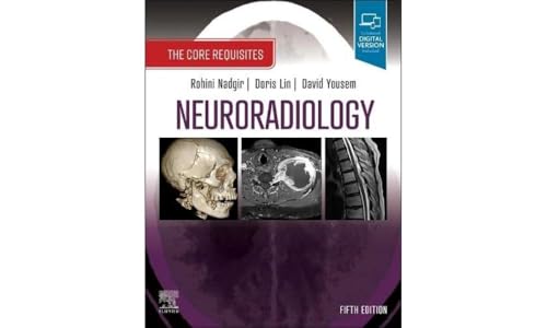 Book cover for "Neuroradiology" featuring brain scans and a skull.