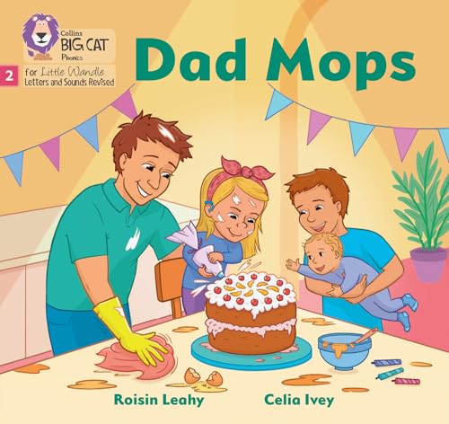 Children’s book cover depicting a family decorating a cake together.