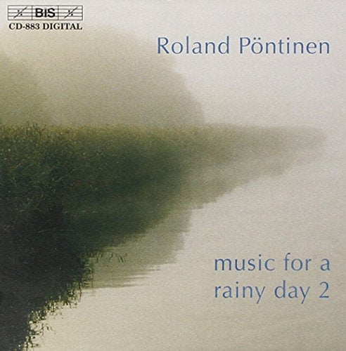 CD cover with misty landscape and text: "Roland Pöntinen, music for a rainy day 2".