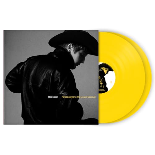 Vinyl record of Role Model’s “Kansas Anymore” with a man in a hat.
