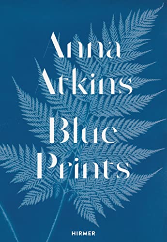Book cover with a white fern cyanotype on a blue background and white text.