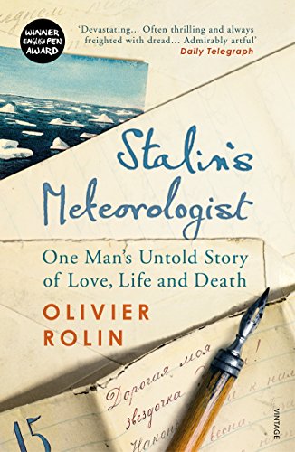 Book cover: “Stalin’s Meteorologist” with a pen and aged letters.