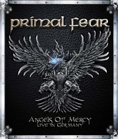 Blu-ray cover for Primal Fear’s “Angels of Mercy Live in Germany” concert.