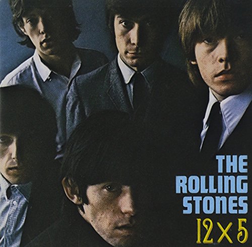 The Rolling Stones band portrait with album title "12x5" in gold text.