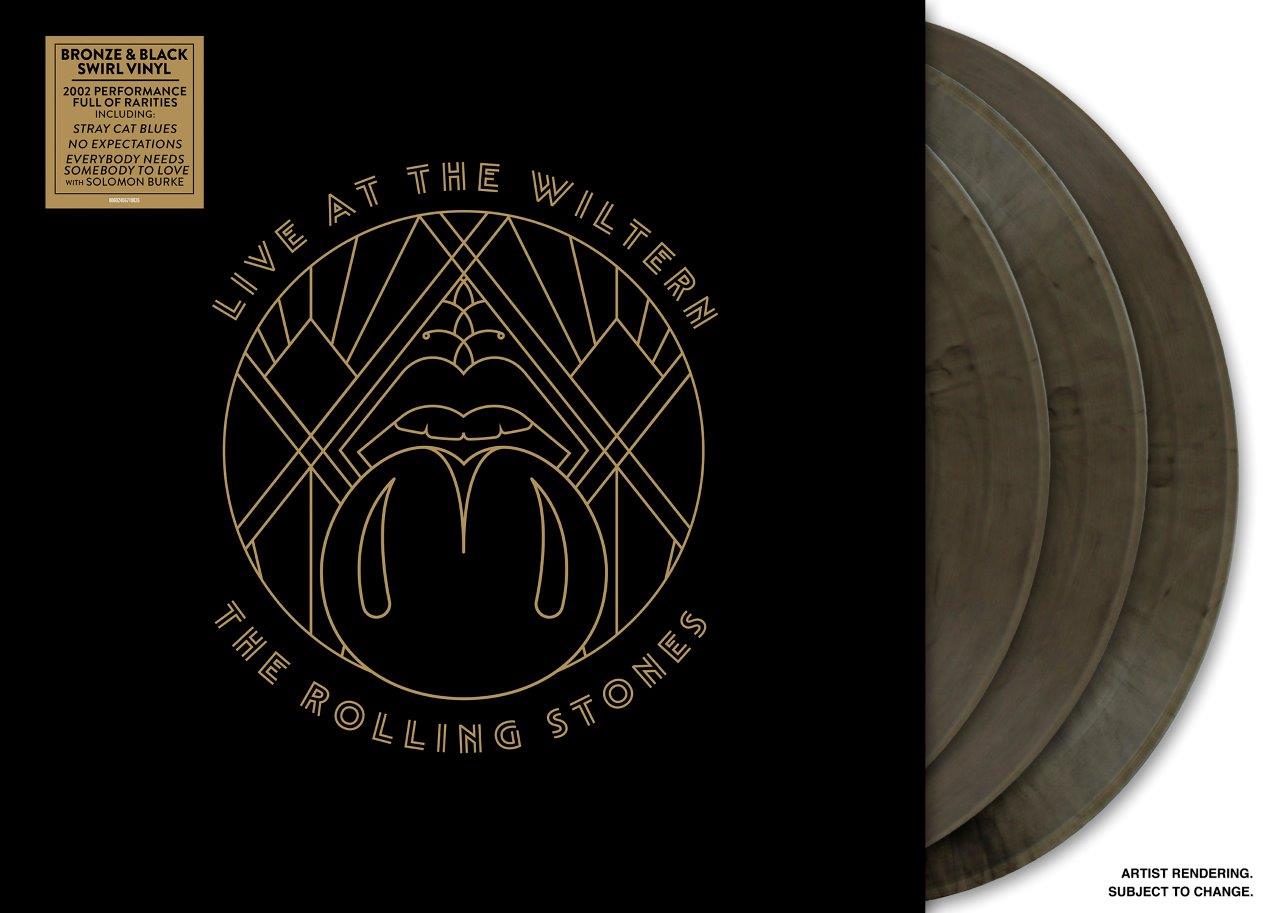 The Rolling Stones "Live At The Wiltern" vinyl record, bronze and black swirl.