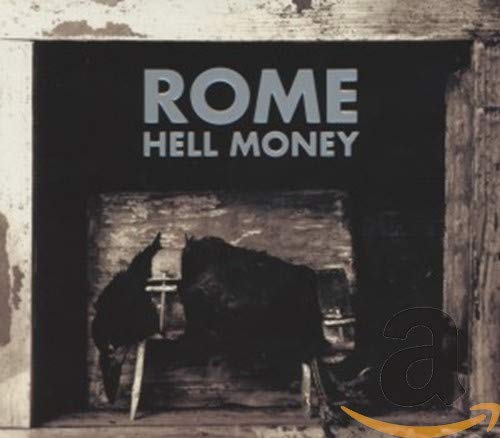 CD cover for Rome’s “Hell” album, featuring a dark, textured doorway.
