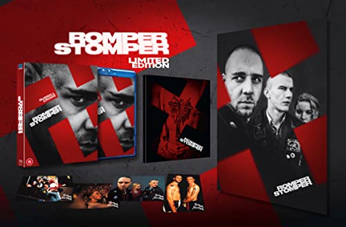 Romper Stomper" Blu-ray deluxe edition with film stills and case art.