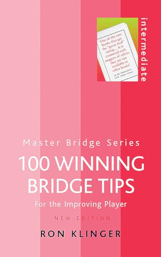 Book cover: “100 Winning Bridge Tips” with playing cards illustration.