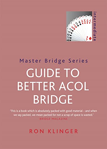 Book cover: "Guide To Better Acol Bridge" with playing cards image.