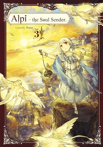 Manga cover featuring a girl in a white dress holding a lantern among birds.