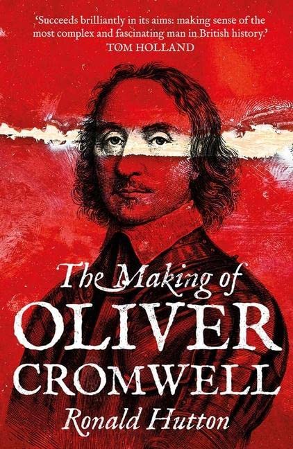 Book cover featuring a portrait of Oliver Cromwell against a textured red background.
