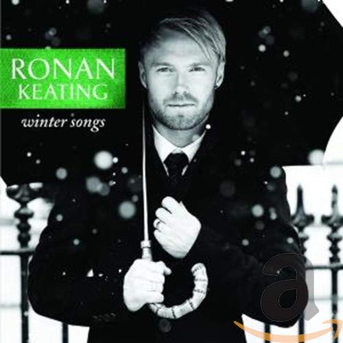 Ronan Keating album cover, “Winter Songs”, featuring a man with an umbrella.