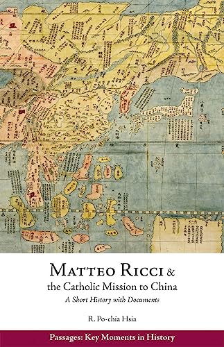 Antique map of Asia with book title “Matteo Ricci & the Catholic Mission to China.”