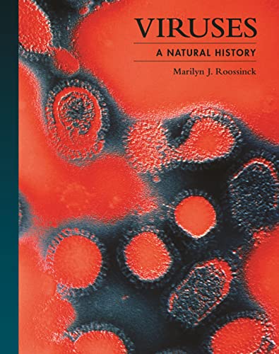 Book cover: "Viruses: A Natural History" with microscopic image.