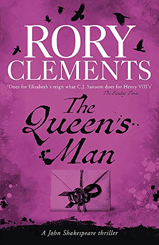 Book cover: “The Queen’s Man” with quill and sealed letter image.