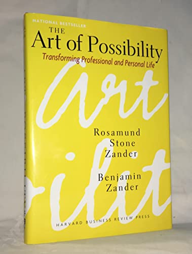 Yellow book cover with white cursive text: "The Art of Possibility.