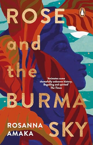 Book cover: profile of a woman with red fabric and gold text.