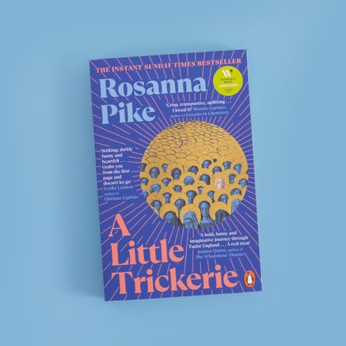 Book cover: "A Little Trickerie" by Rosanna Pike, with a golden, crowded sphere.