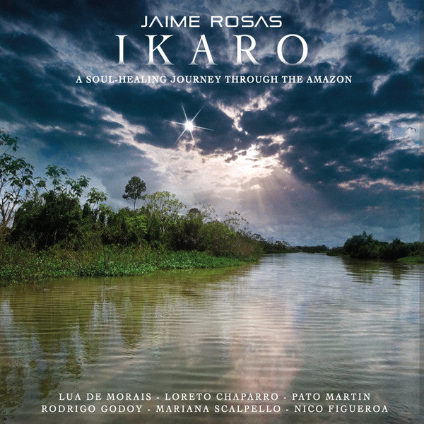 CD cover for “Ikaro” by Jaime Rosas, featuring a river landscape.