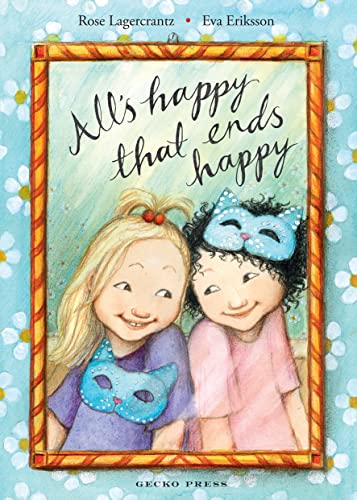 Book cover: two smiling girls with sleep masks, framed in orange.