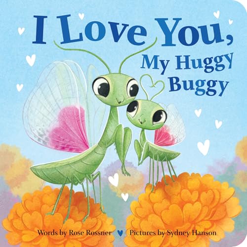Book cover with illustrated praying mantises and orange flowers.
