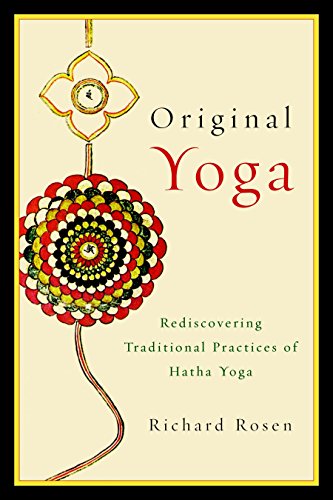 Book cover with floral design and title "Original Yoga" by Richard Rosen.