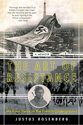 Book cover: “The Art of Resistance” memoir with wartime imagery.
