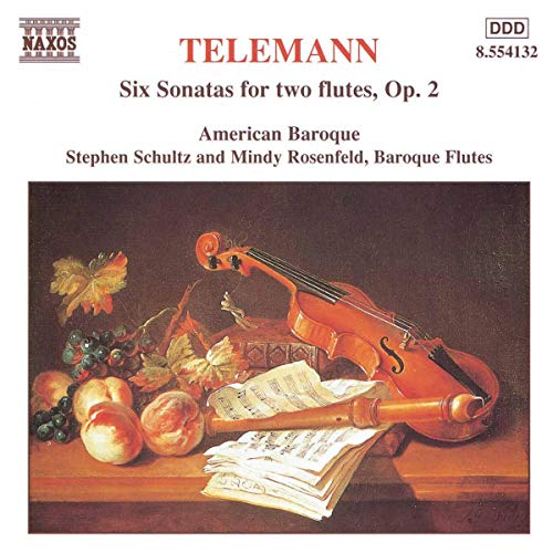 CD cover for Telemann’s flute sonatas with still life painting.