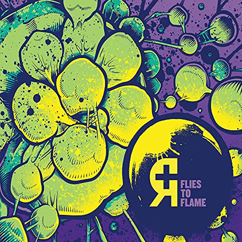 Abstract yellow and green organic shapes on a purple background with album text.