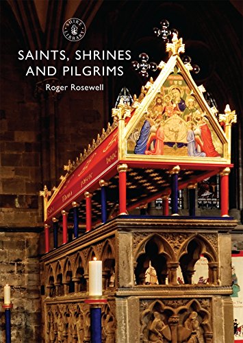 Book cover featuring a gilded shrine within a Gothic church interior.