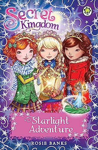 Book cover featuring three young princesses and a glowing fairy.