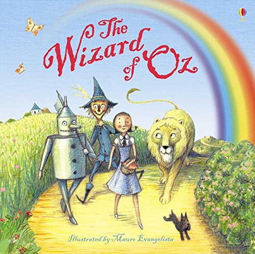 Cover of “The Wizard of Oz” picture book featuring Dorothy and companions.