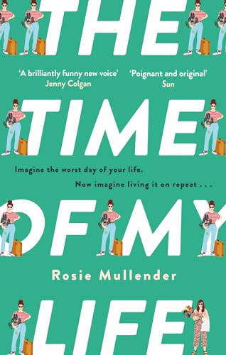 Book cover: "The Time of My Life" with illustrated woman and suitcase.