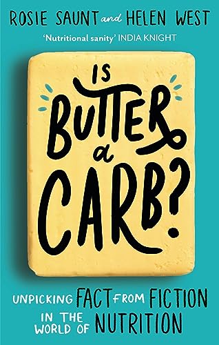 Book cover: “Is Butter a Carb?” with a butter illustration.