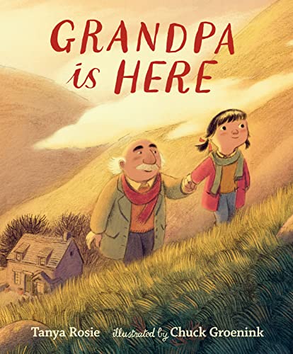 Book cover: Grandpa and granddaughter walk hand-in-hand on a grassy hill.