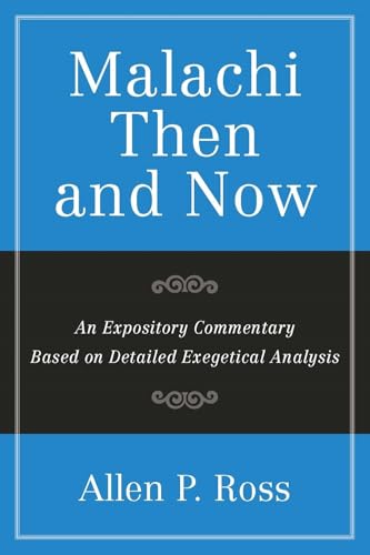 Book cover with blue and black design, title “Malachi Then and Now.”