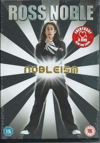 Ross Noble DVD cover featuring comedian against a striped background.