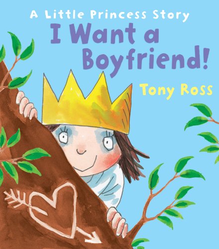 Illustration of a girl wearing a crown peeking from behind a tree.